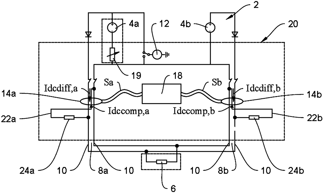 Insulation fault location systems and methods for insulation fault location for a redundant DC power supply system coupled to diodes