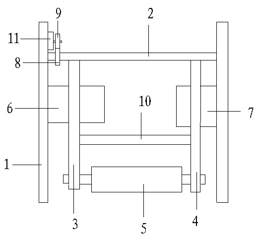 Tension adjusting device on electronic shaft printing machine