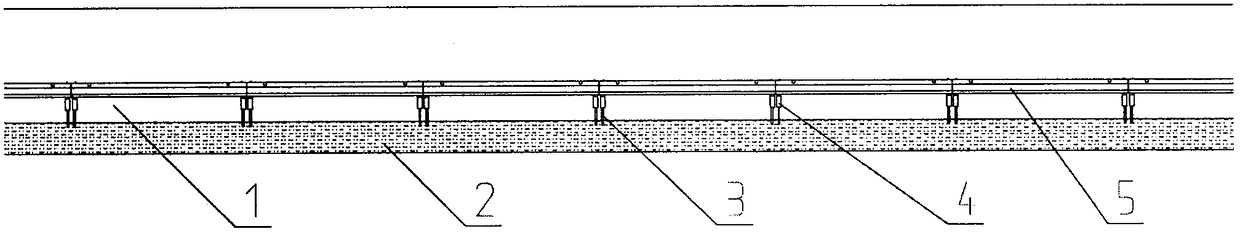 Underwater bridge structure and construction method thereof