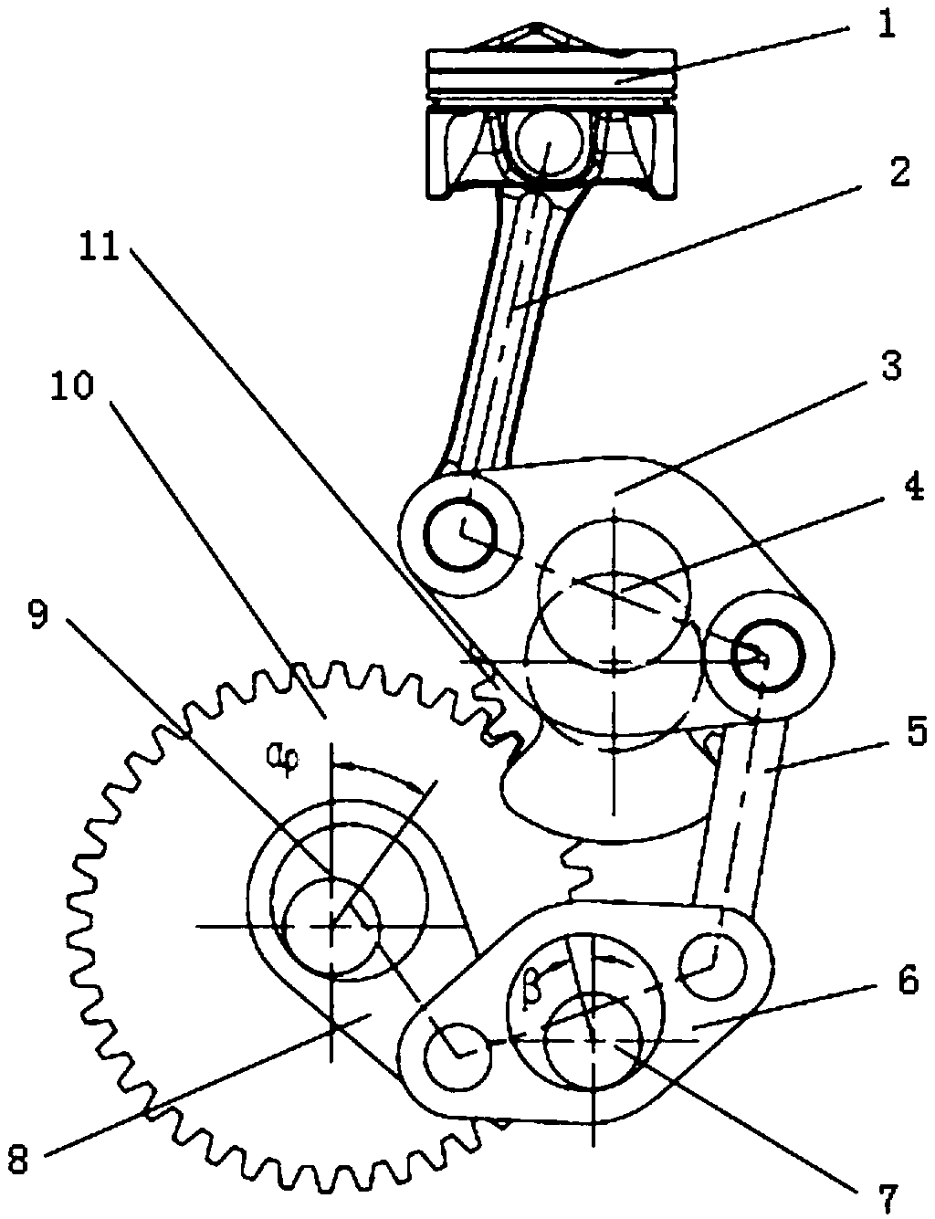 Stroke and compression ratio changing mechanism and control method thereof