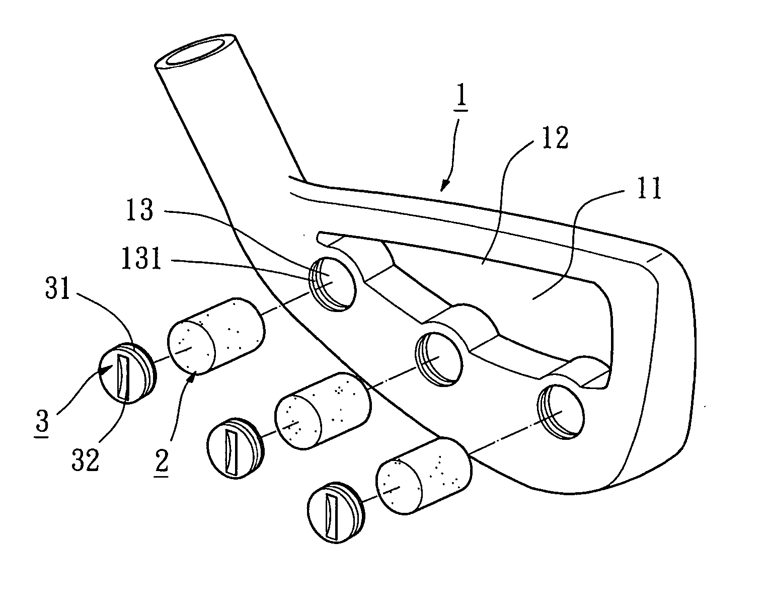 Golf club head with adjustable vibration-absorbing capacity