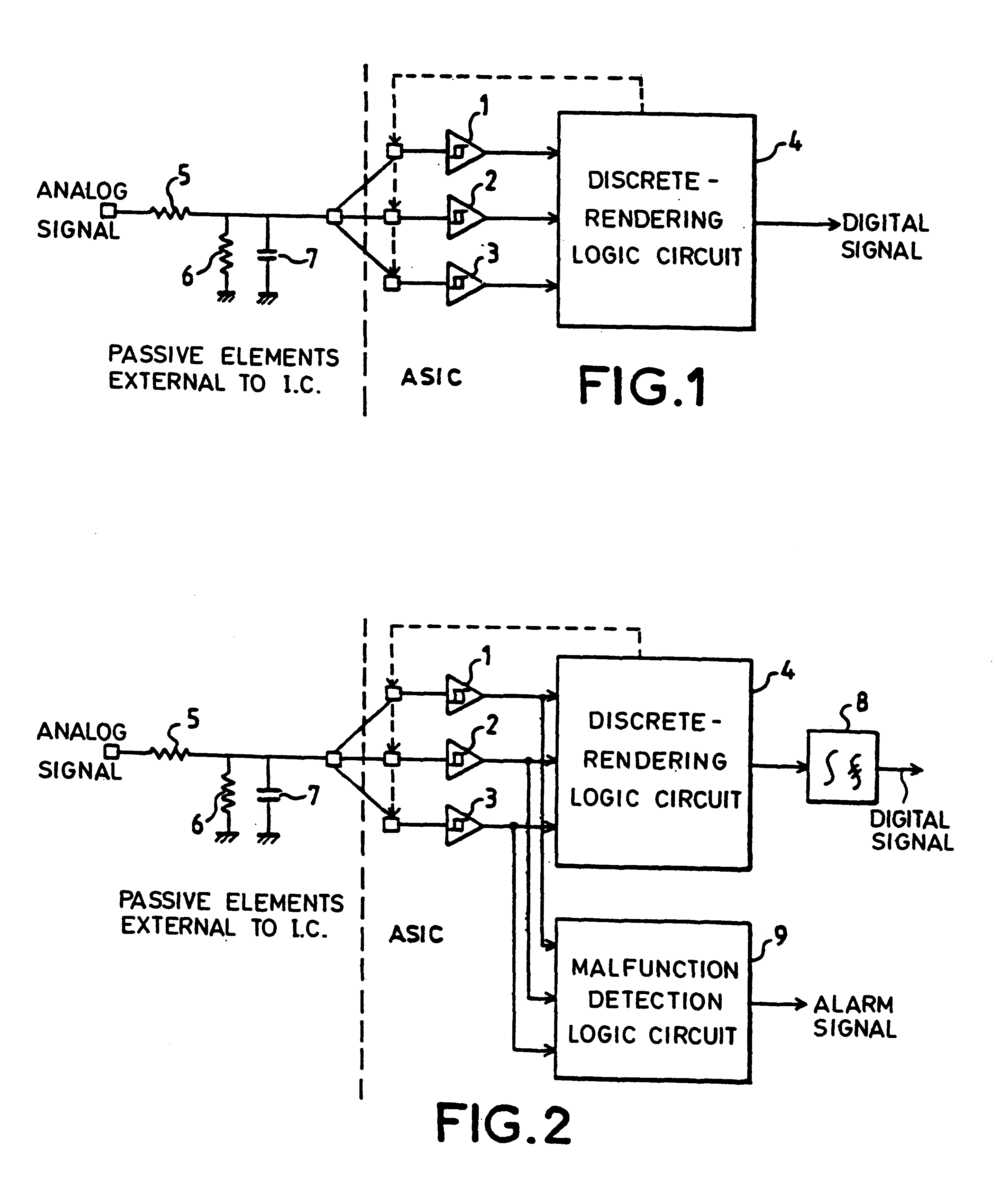 Circuit for the acquisition of binary analog signals