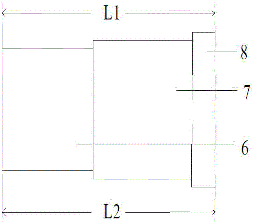 Size range measuring tool of stepped shaft part and measuring method