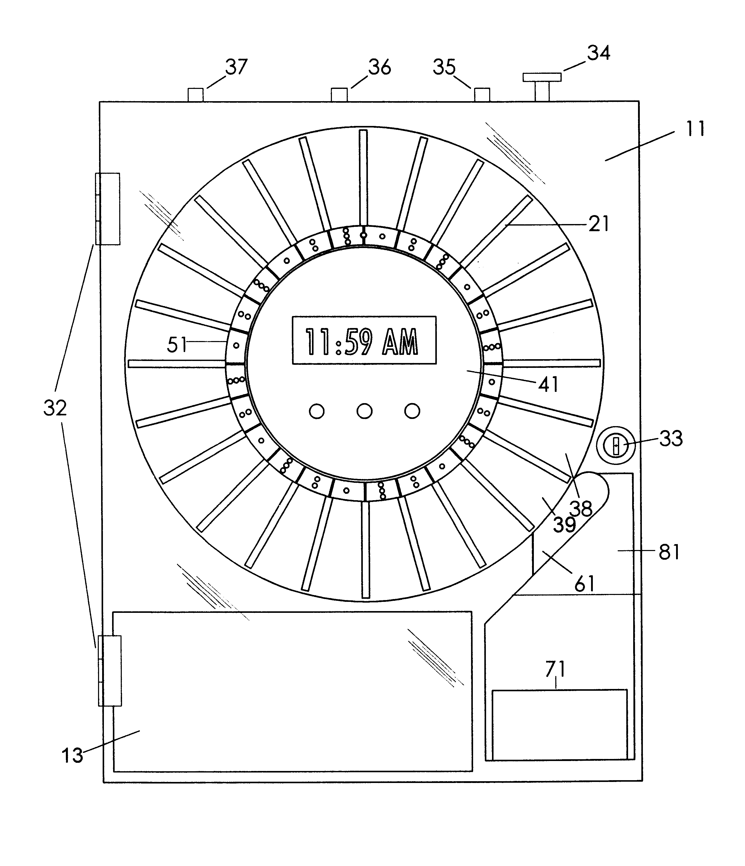 Programmable automatic pill dispenser