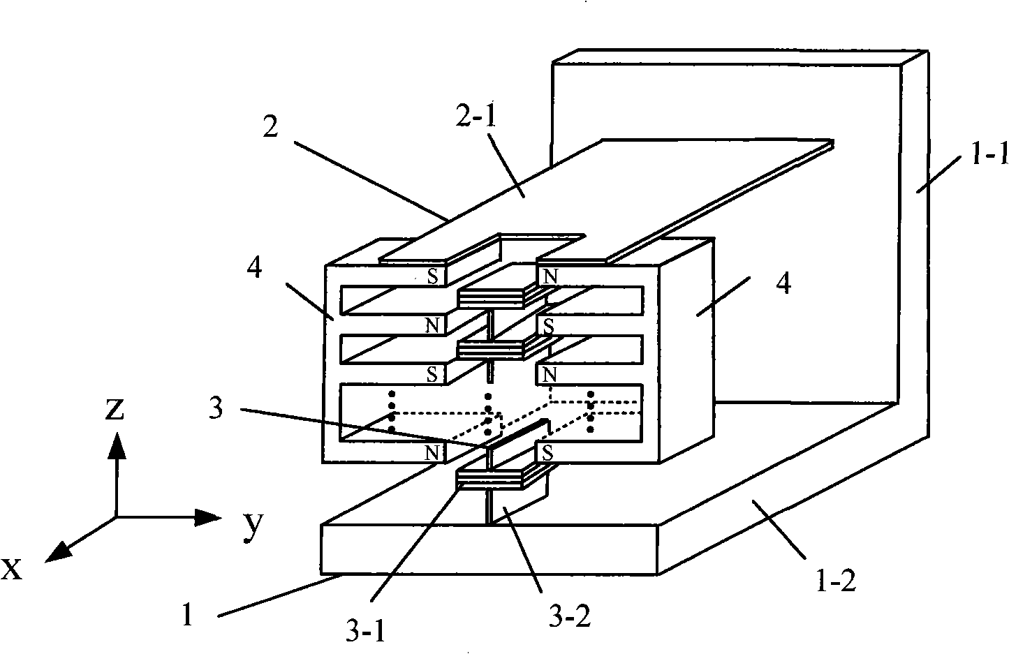 Vibration energy collector with piezomagnetic/piezoelectric composite energy conversion structure