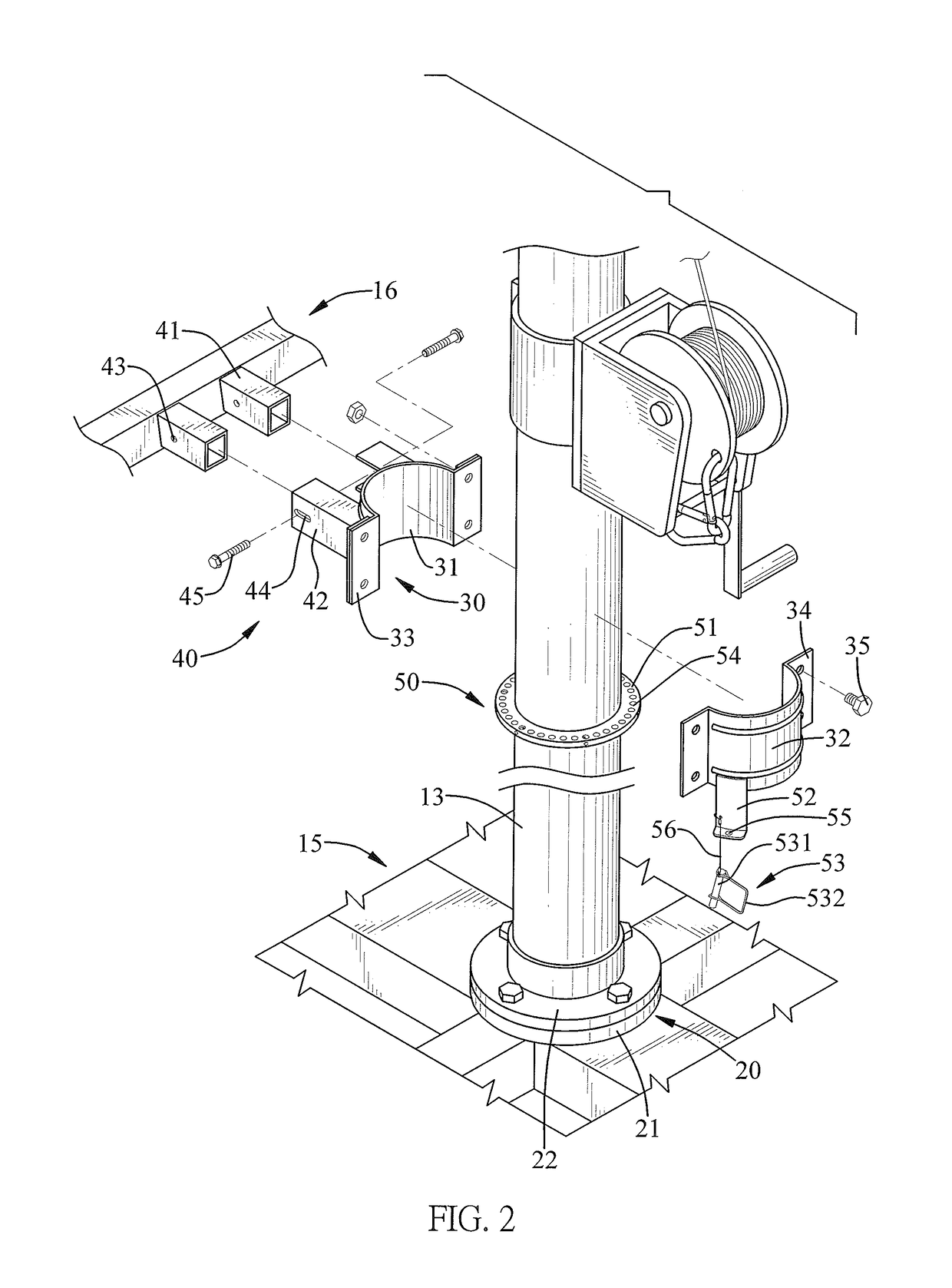 Apparatus for Adjusting the Orientation of a Movable Photovoltaic Lamppost