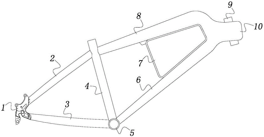 Bicycle frame with integrated rechargeable battery