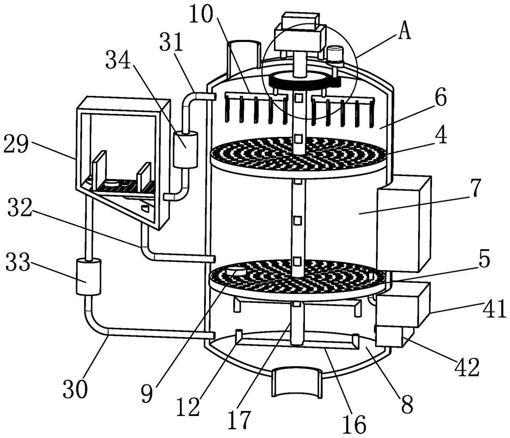 A beating and stirring device for the preparation of high-grade matt pure paper wallpaper