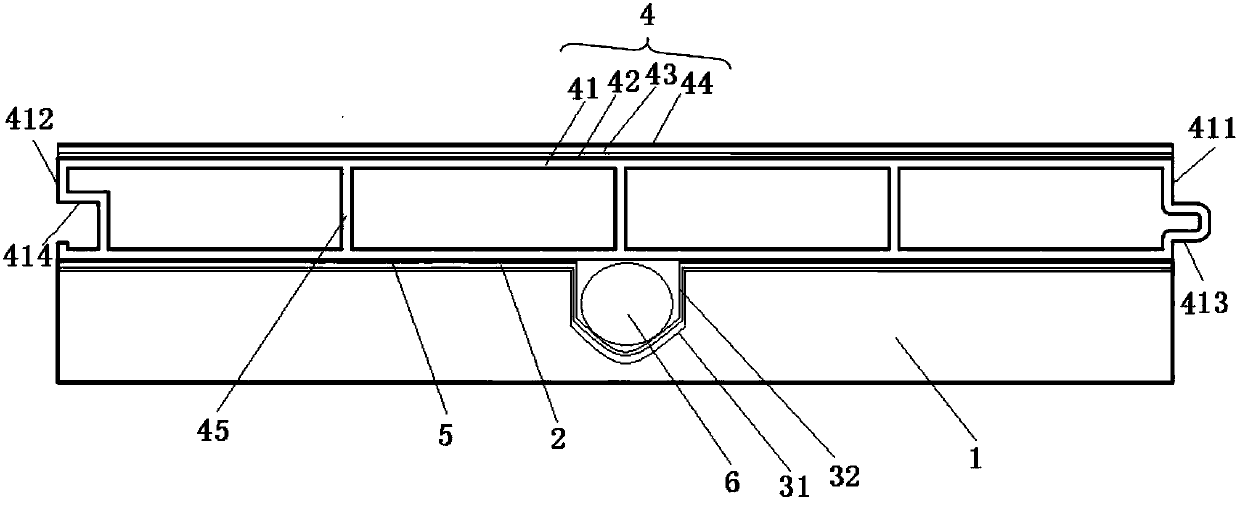 Aluminum-wood water heating system and paving method thereof