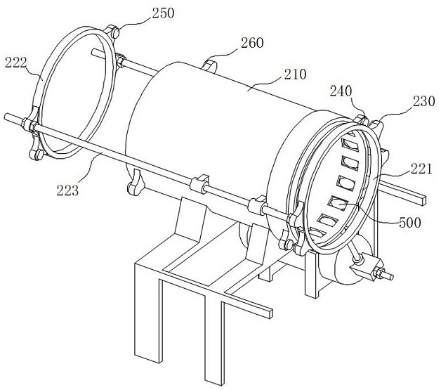 An automatic swinging material twisting mechanism