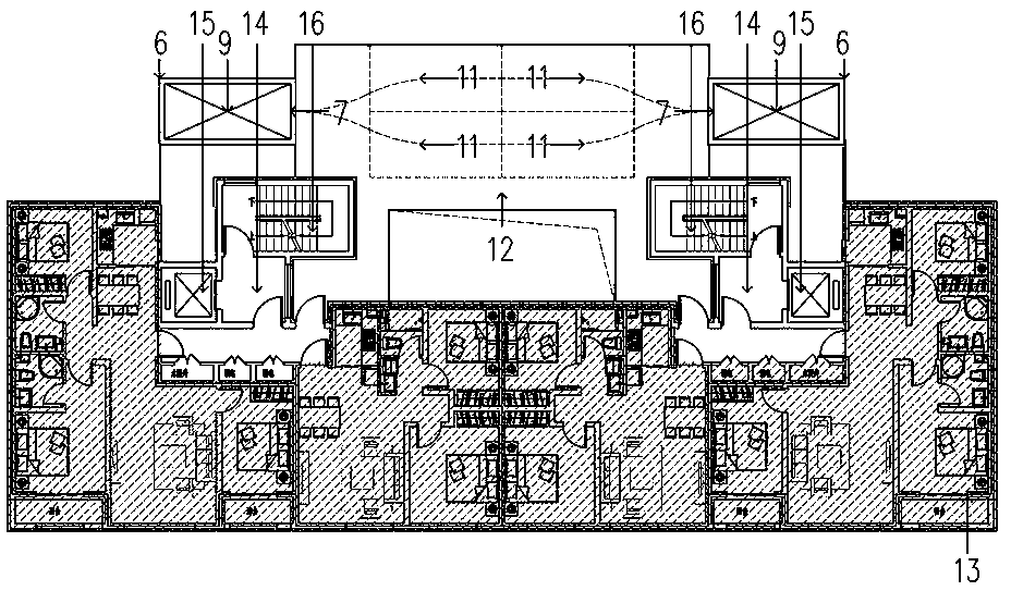 High-rise residential district and construction method thereof