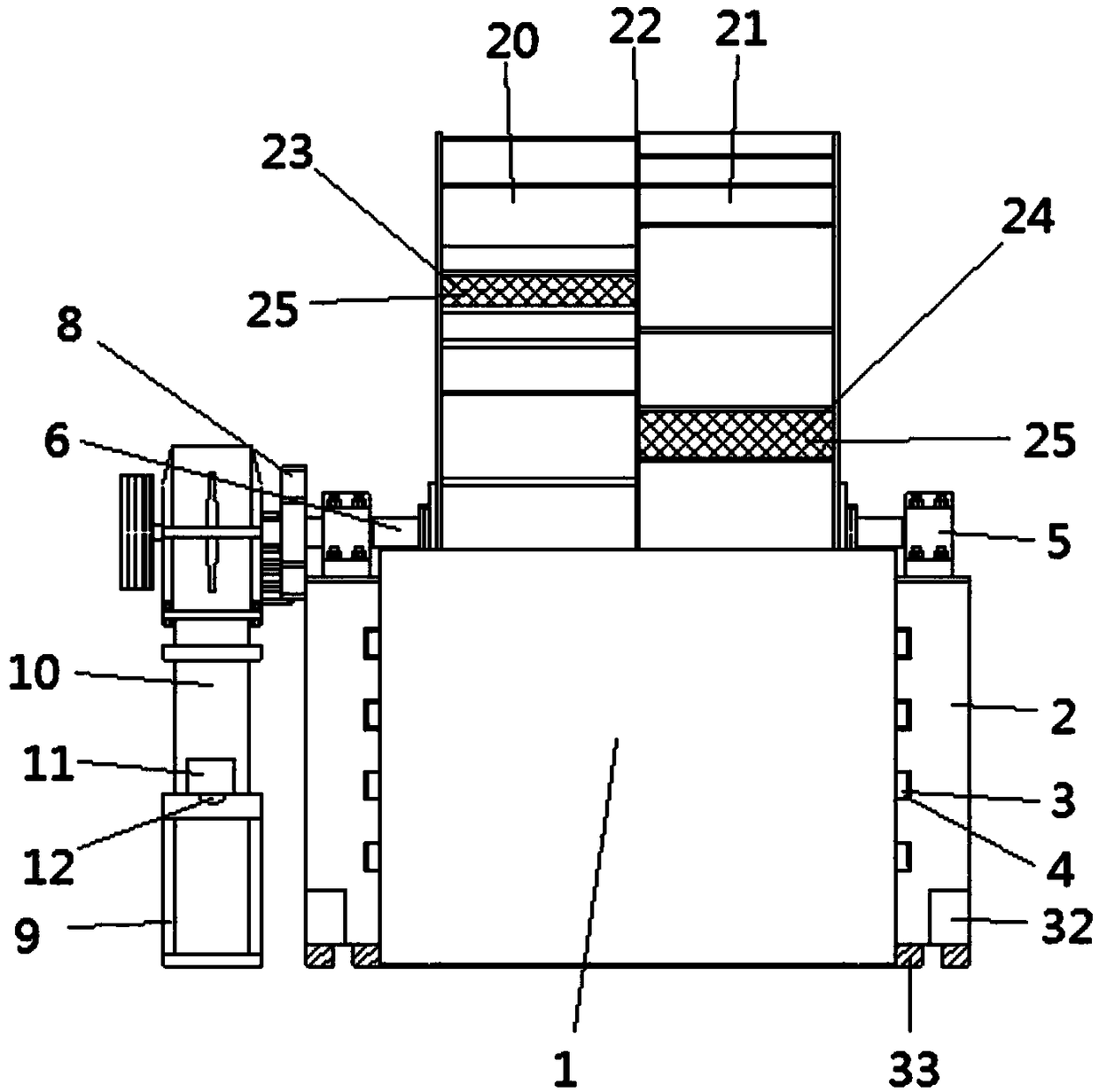 Sand washing device good in sand washing effect