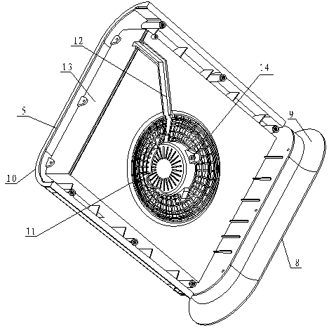 Body molding plastic die of air purifier