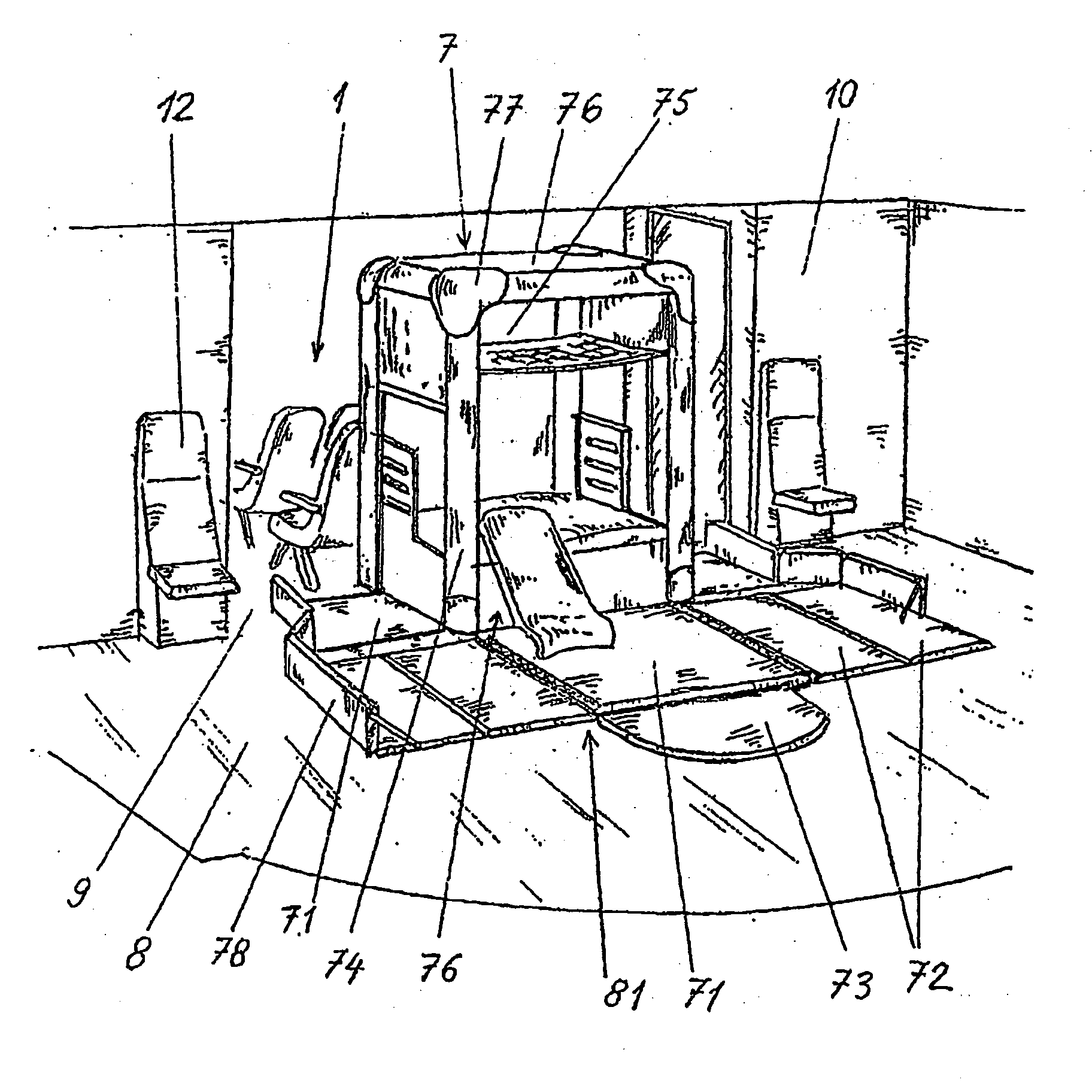 Children's play container for transportation vehicles, in particular for passenger aircraft