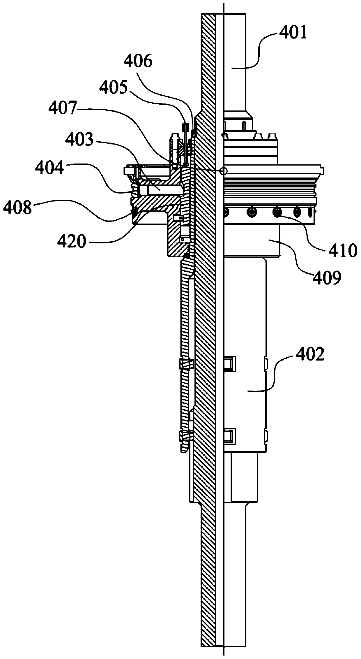 Deep water surface casing running tool relief simulating experimental device and method