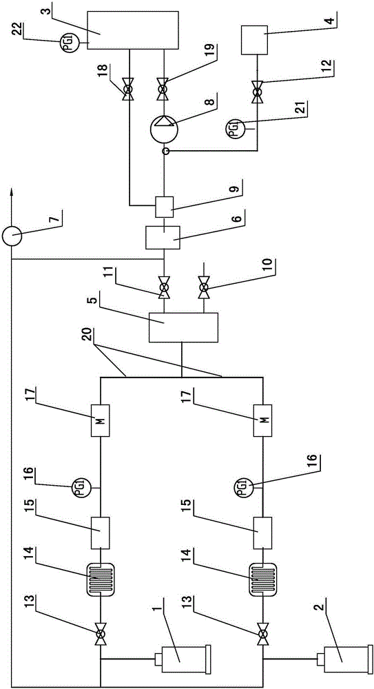 Mixed insulating gas low temperature gas supply device