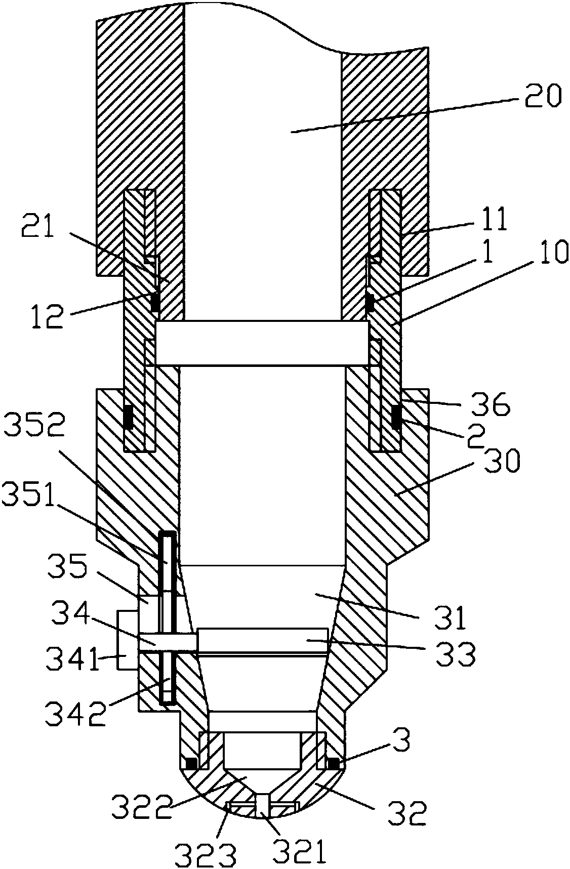 A nozzle connecting device for spraying equipment