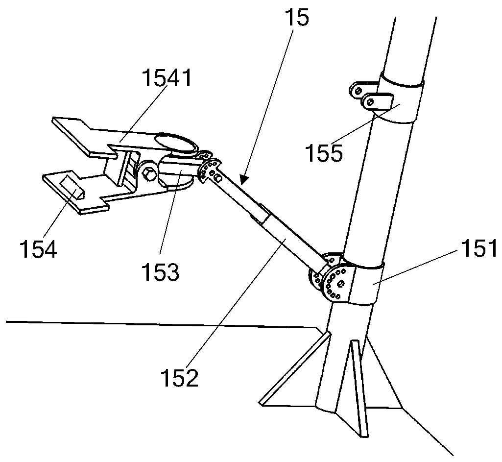 Bailey beam support dismantling device and Bailey beam support dismantling method