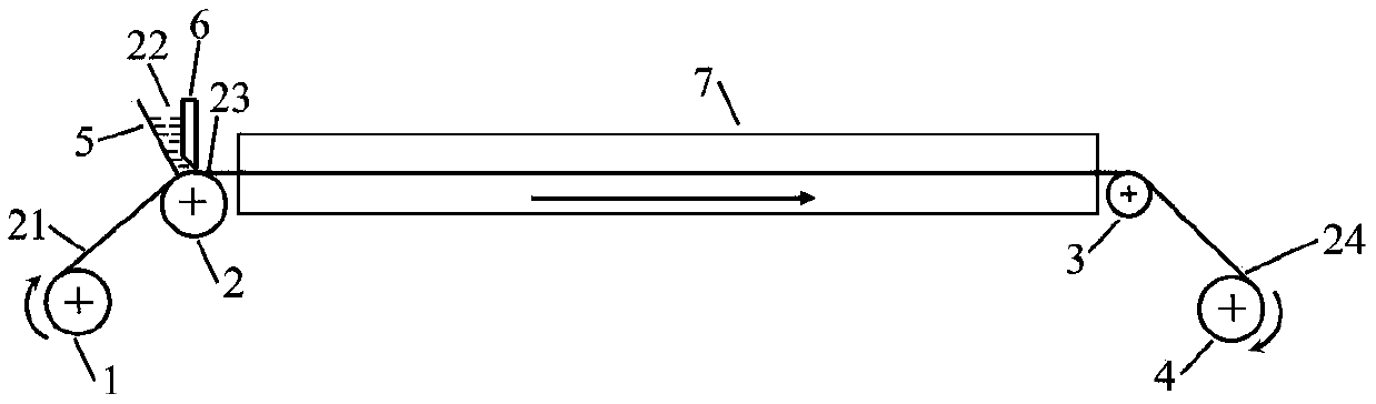 Membrane continuous preparation device and method for compound membrane with separating layer being PDMS