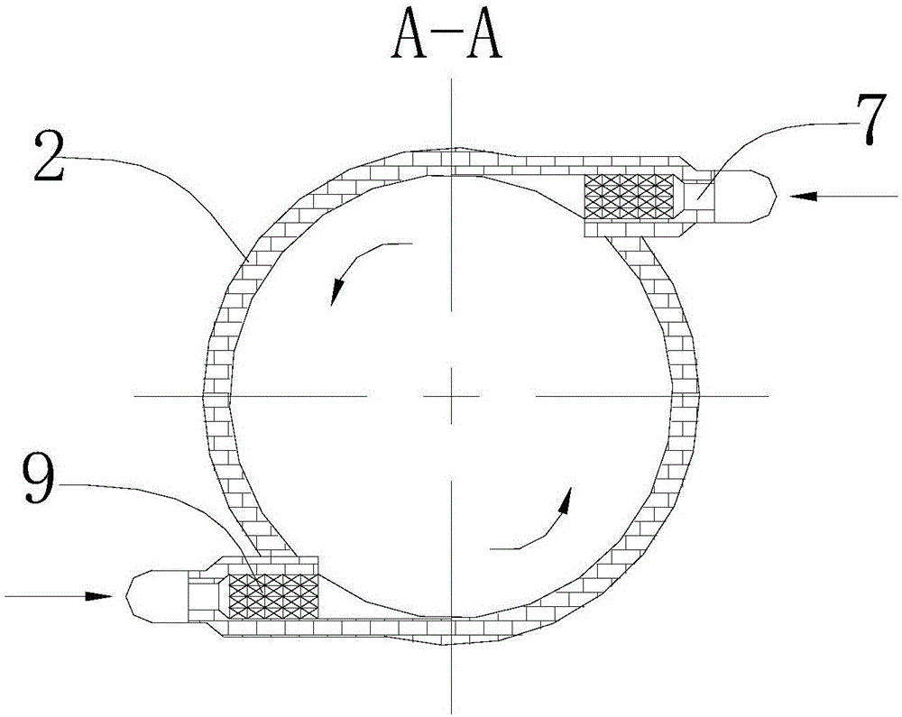 Radiant tube garbage incinerator