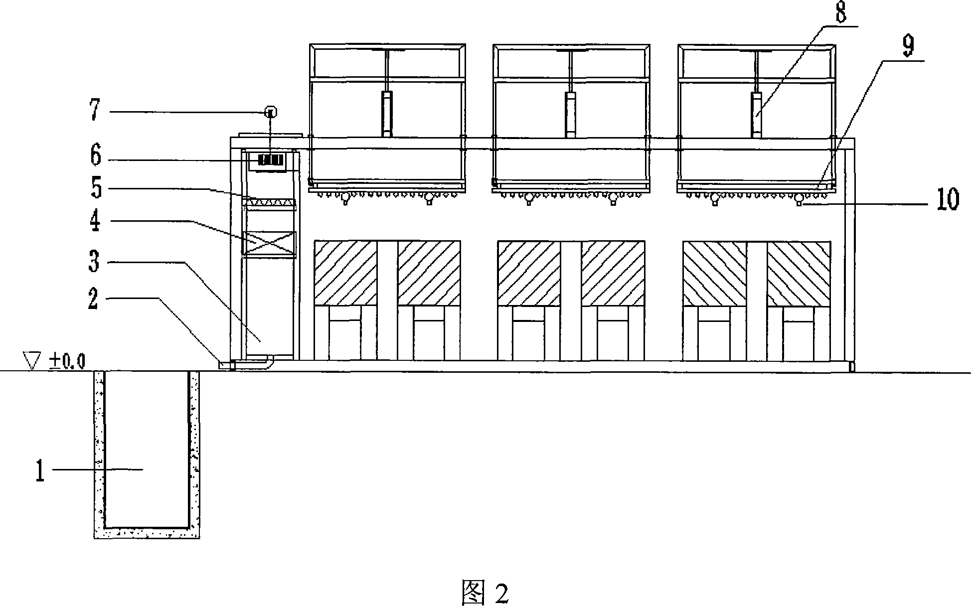 Multifunction step-in type artificial environment composite simulation durability experiment device