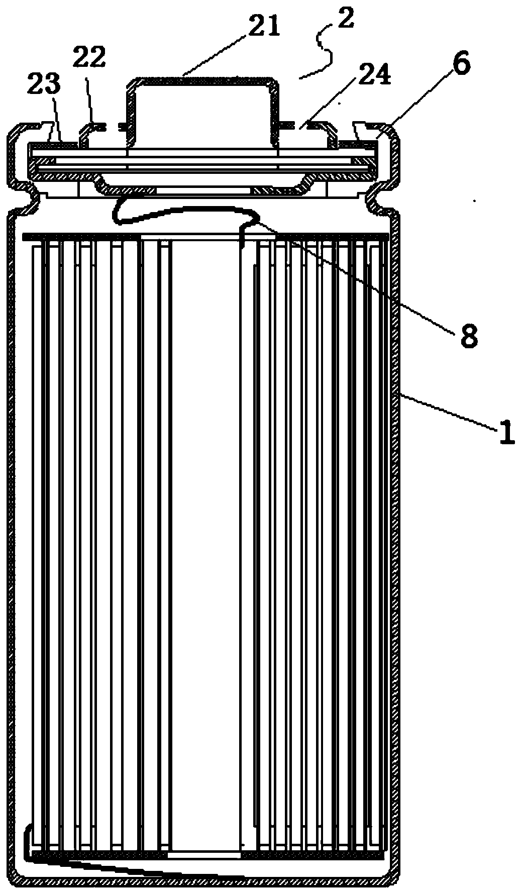 Explosion-proof structure of cylindrical battery