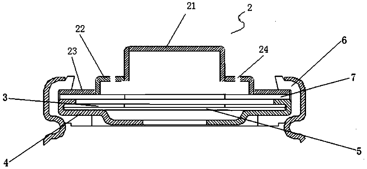 Explosion-proof structure of cylindrical battery