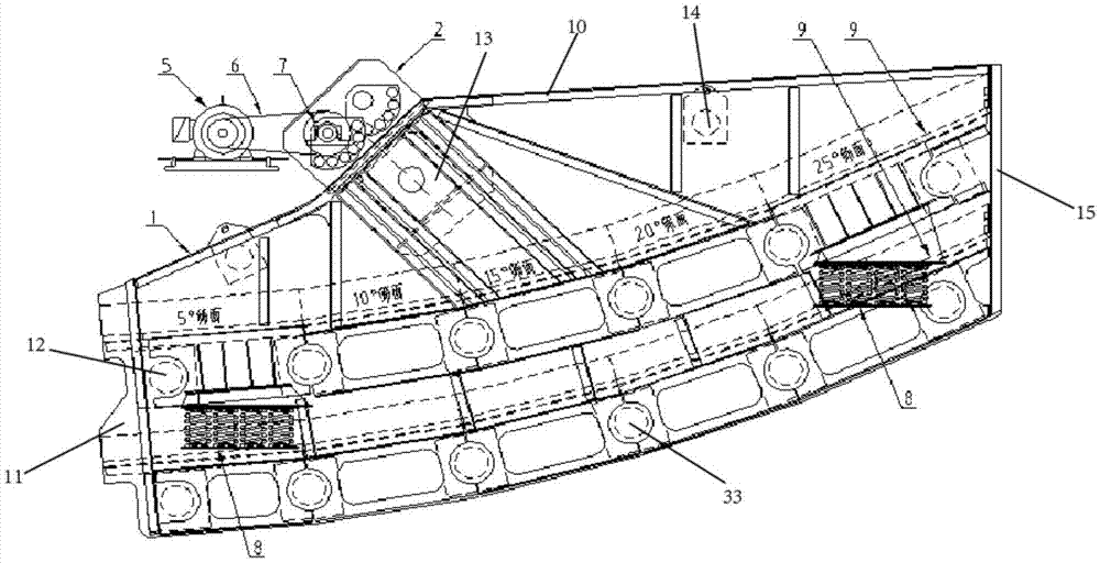 Linear double-layer banana screen for mineral screening