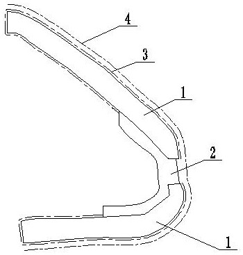 Automobile lamp mask and production process thereof