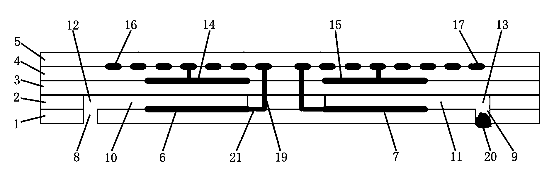 Wireless passive high-temperature pressure sensor with temperature compensation and temperature compensation algorithm thereof