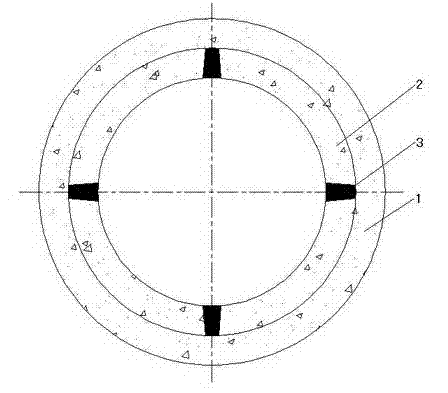 Circumferentially compressible composite well wall and construction method thereof