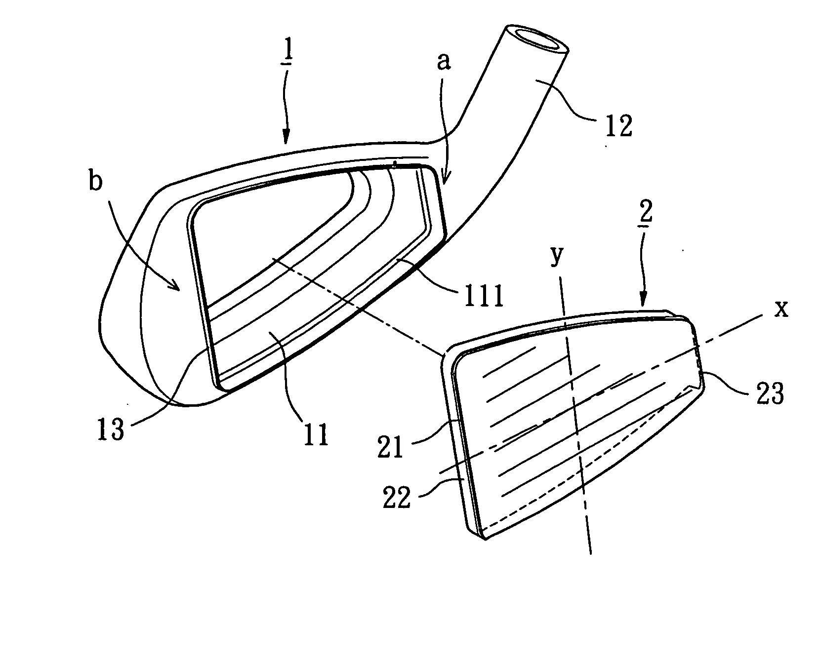 Upright bent edge structure of a striking plate for combing with a golf club head body