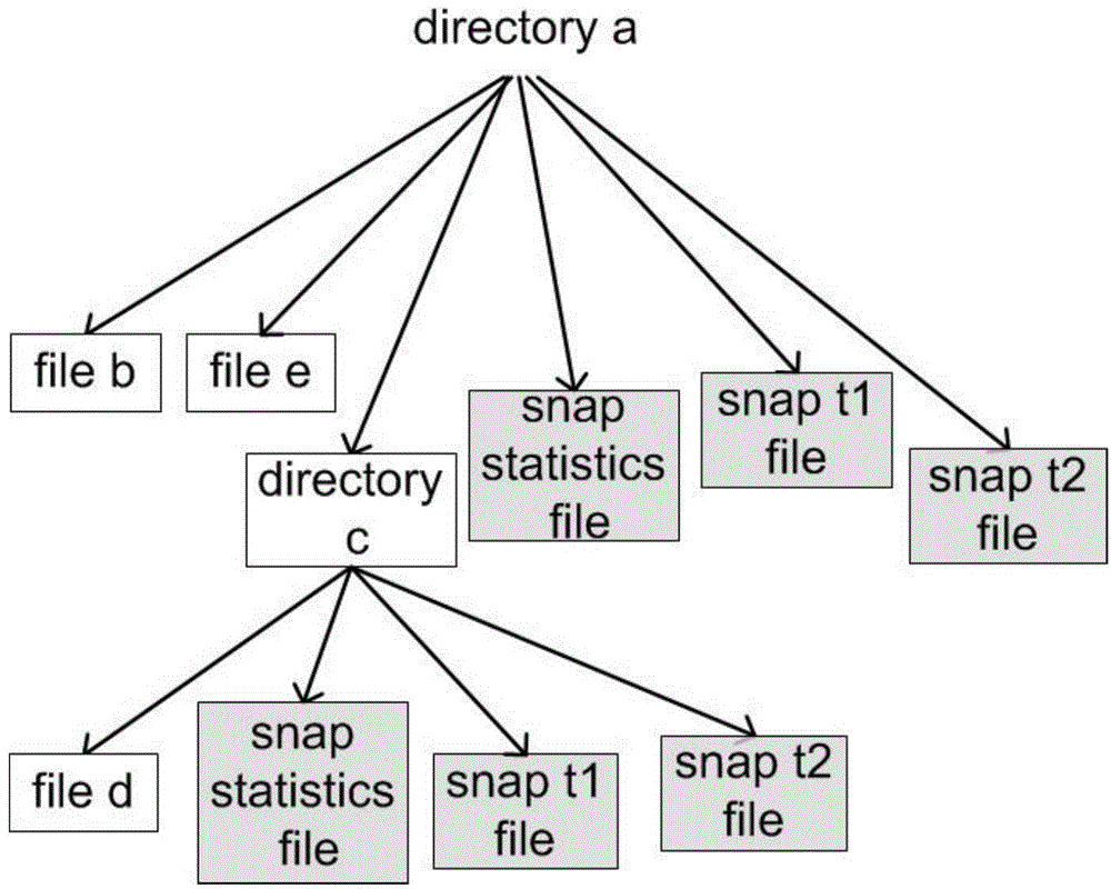 Metadata snap storage and access method in distributed file system