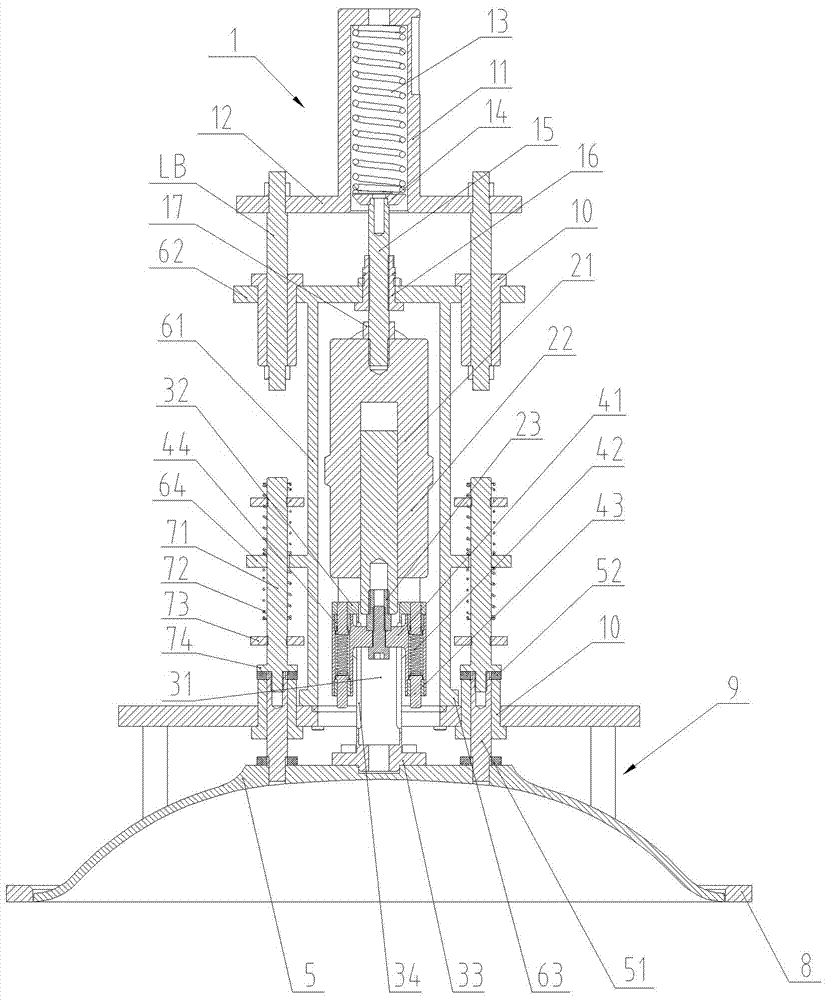 Curved block vibrating pulp extraction device