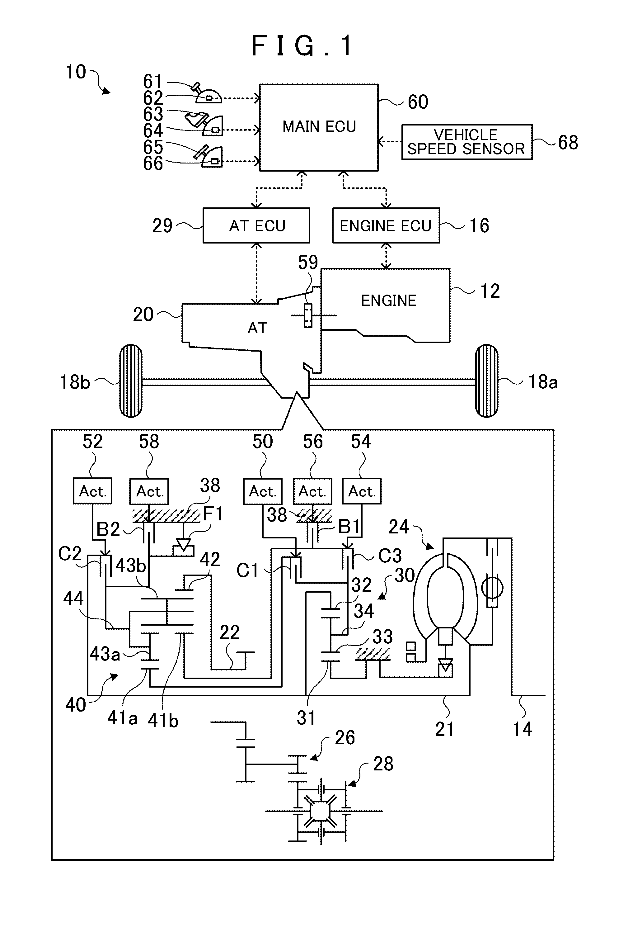 Automatic transmission control device