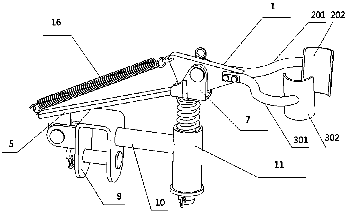 Unhooking device and storage rack