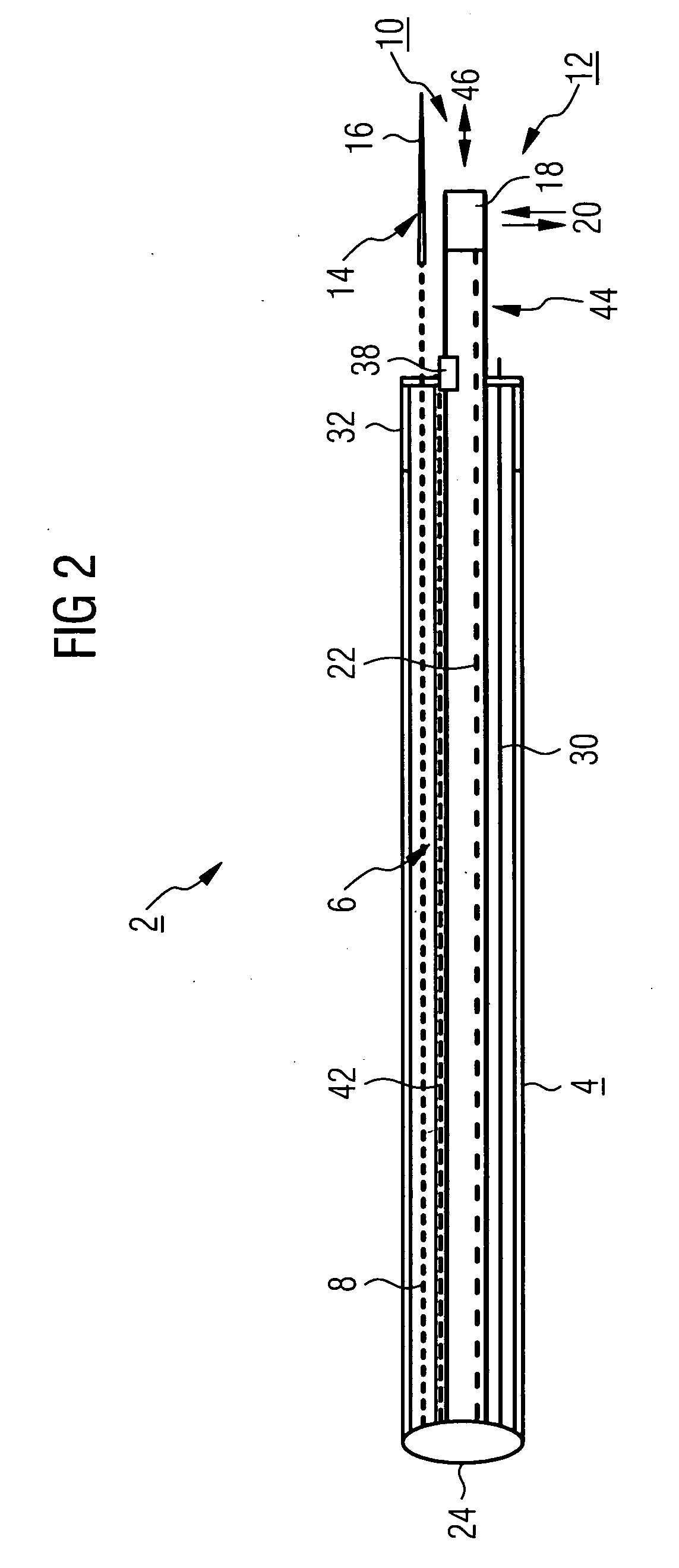 Catheter and associated medical examination and treatment device