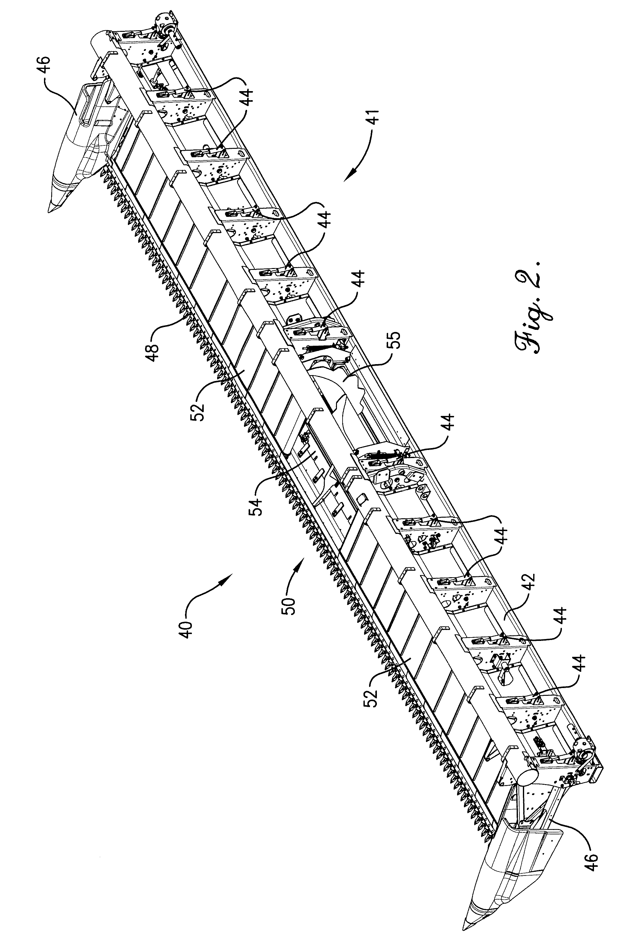 Draper belt with crop-retaining rib