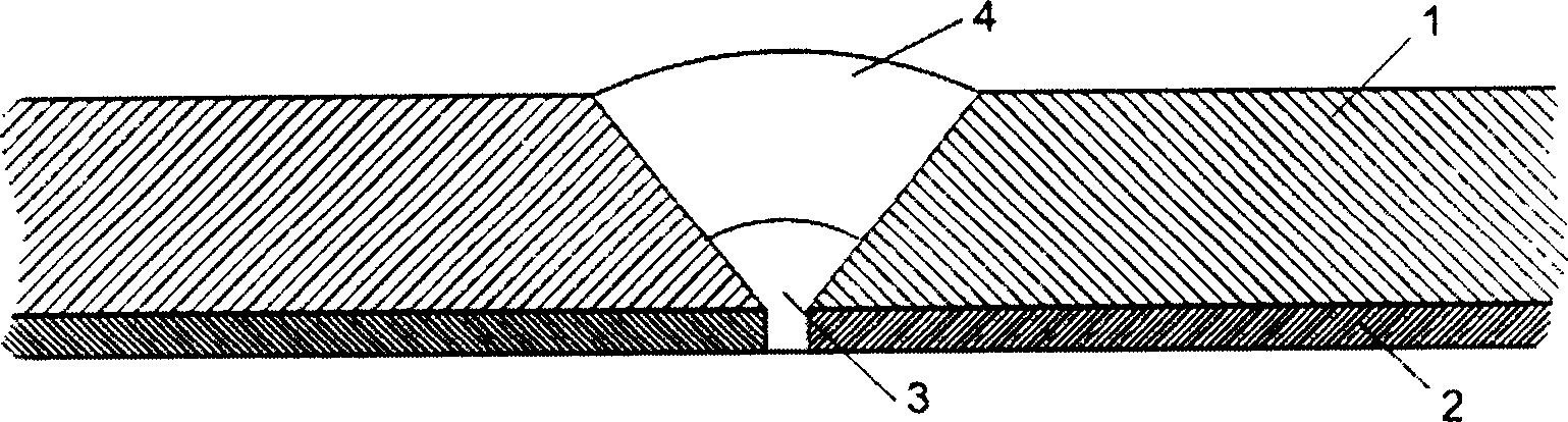 Welding method for ultra-thin composite layer low-carbon steel - austenitic stainless steel multiple tube adaptor