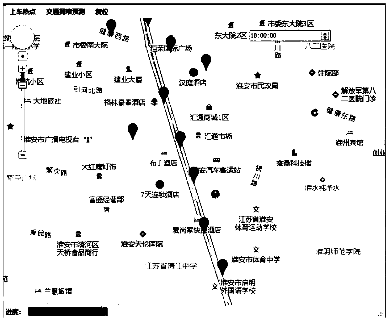 Road congestion recognition visualization method based on DBSCAN+