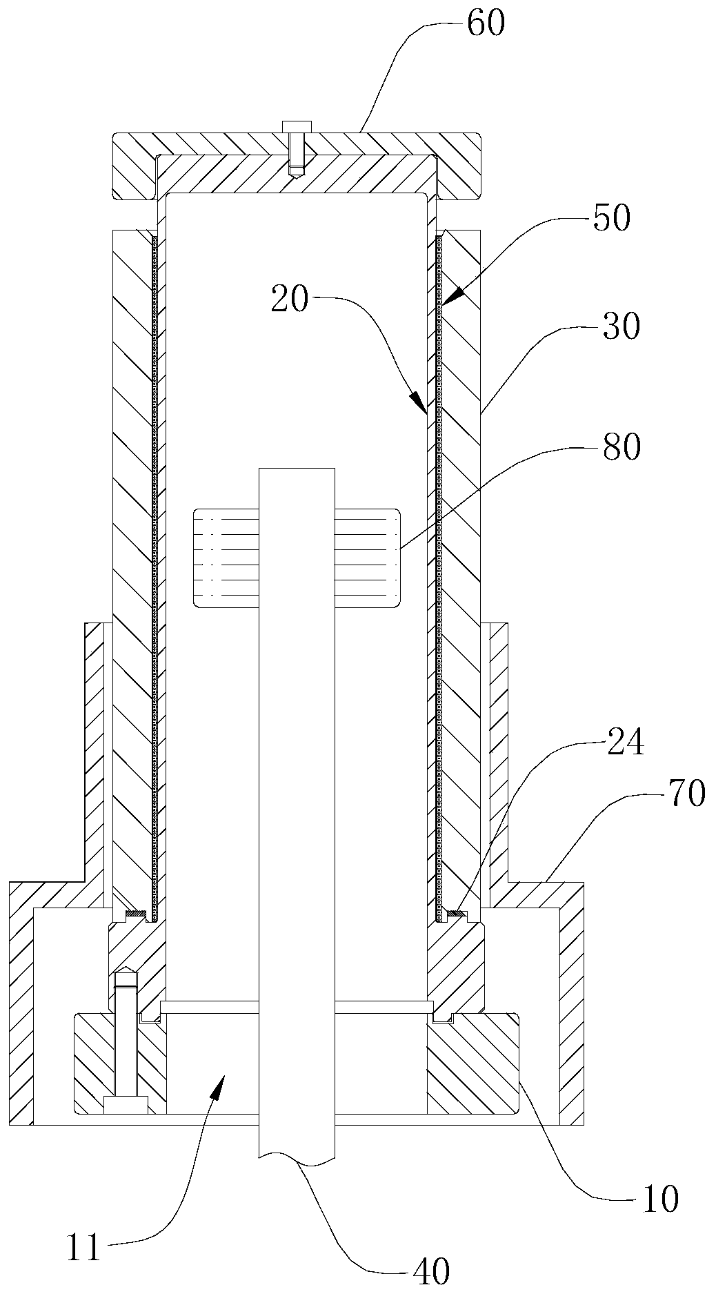 Vacuum arc plating device for shortening cooling time of target material