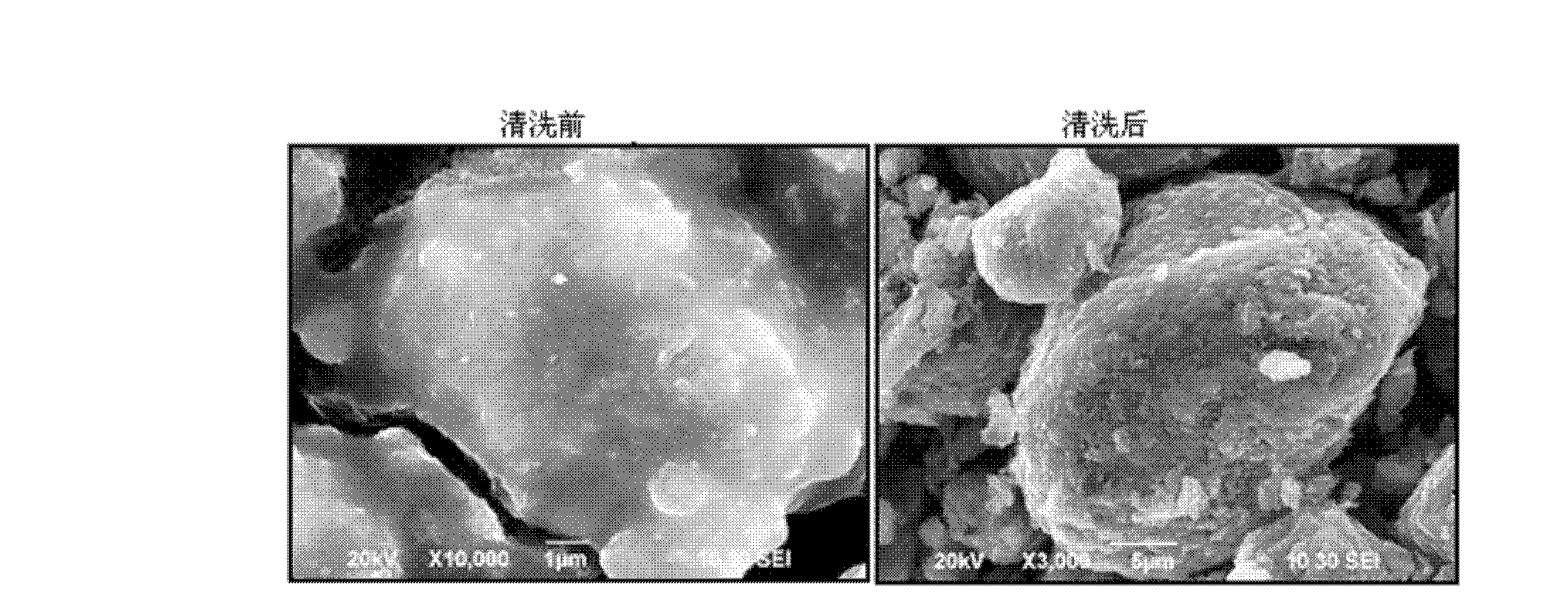 Detecting method of specific capacity of negative electrode material of lithium ion battery after circulation