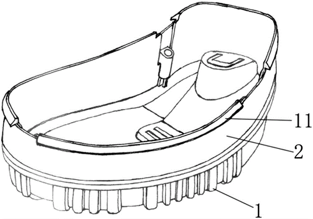 Snap-on golf bag base