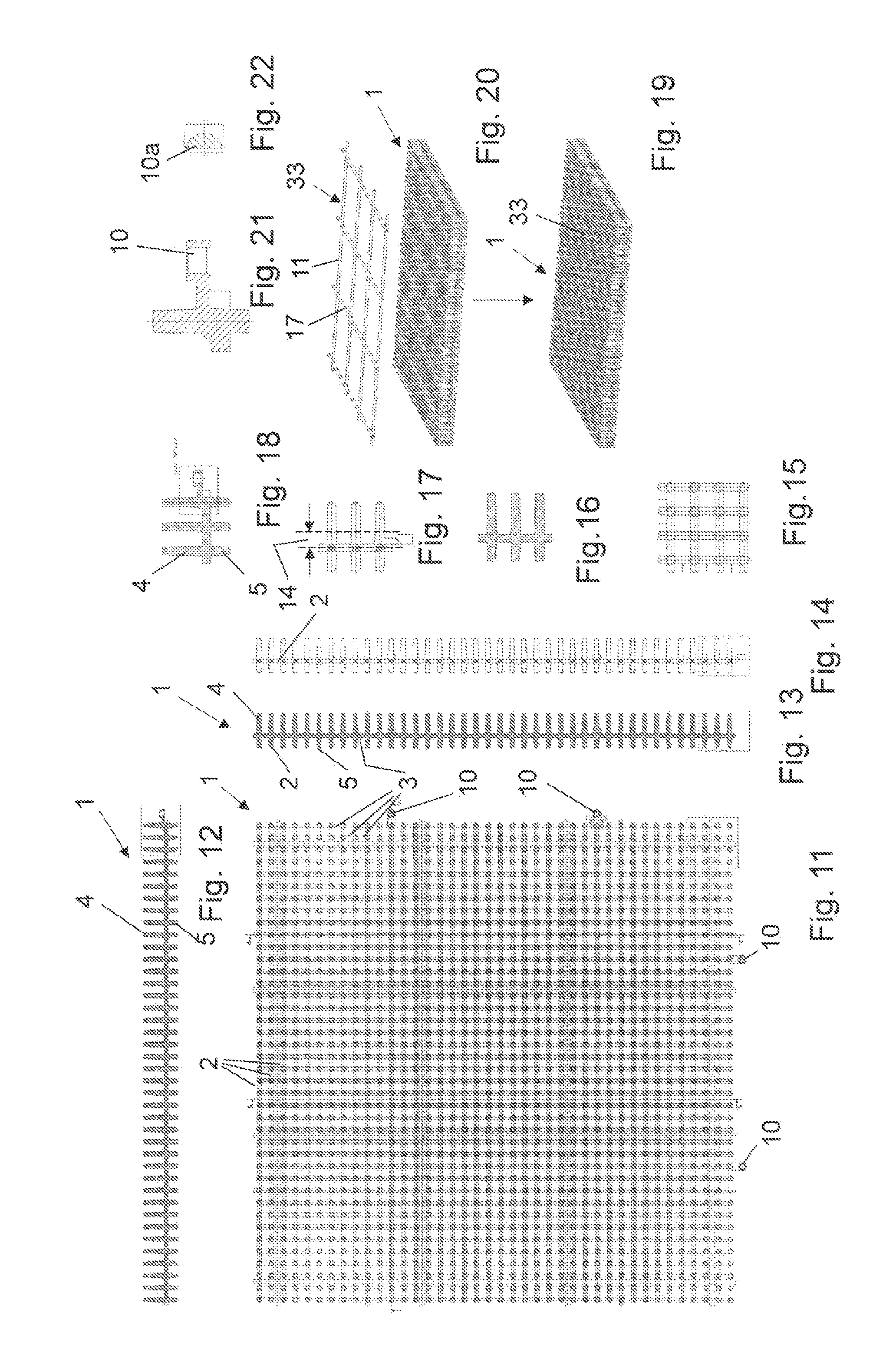 Light-conducting component for constructions and buildings and also production process therefor