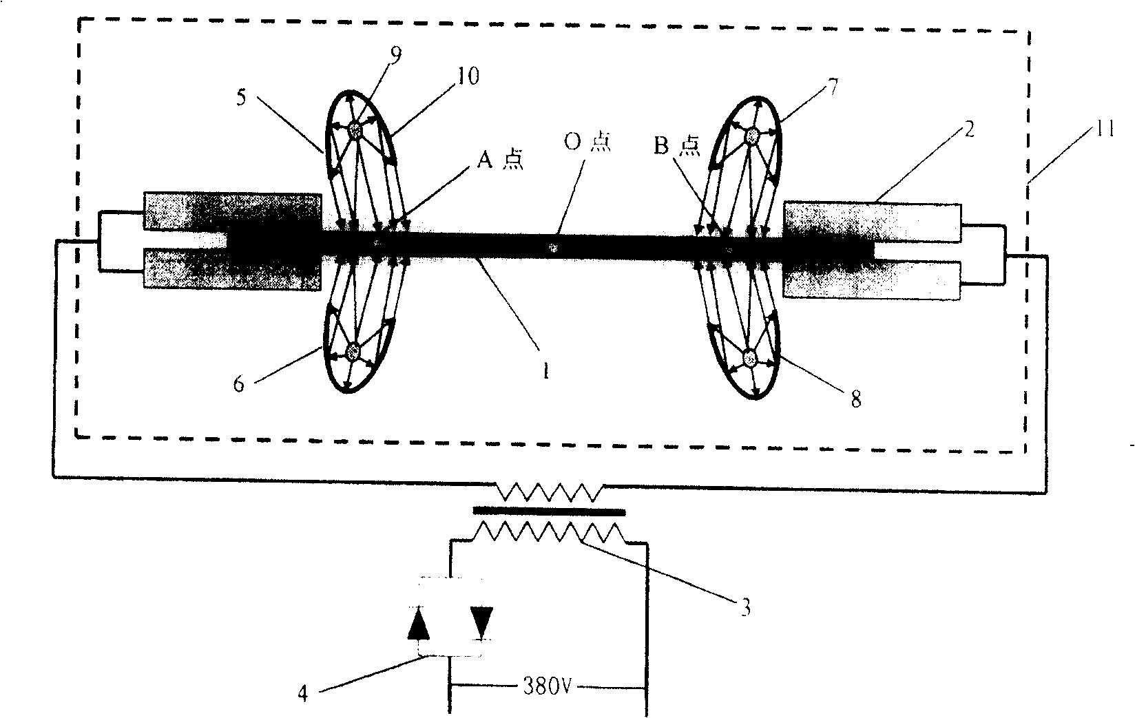 Method for eliminating temperature gradient in metal strip sample heat treatment test