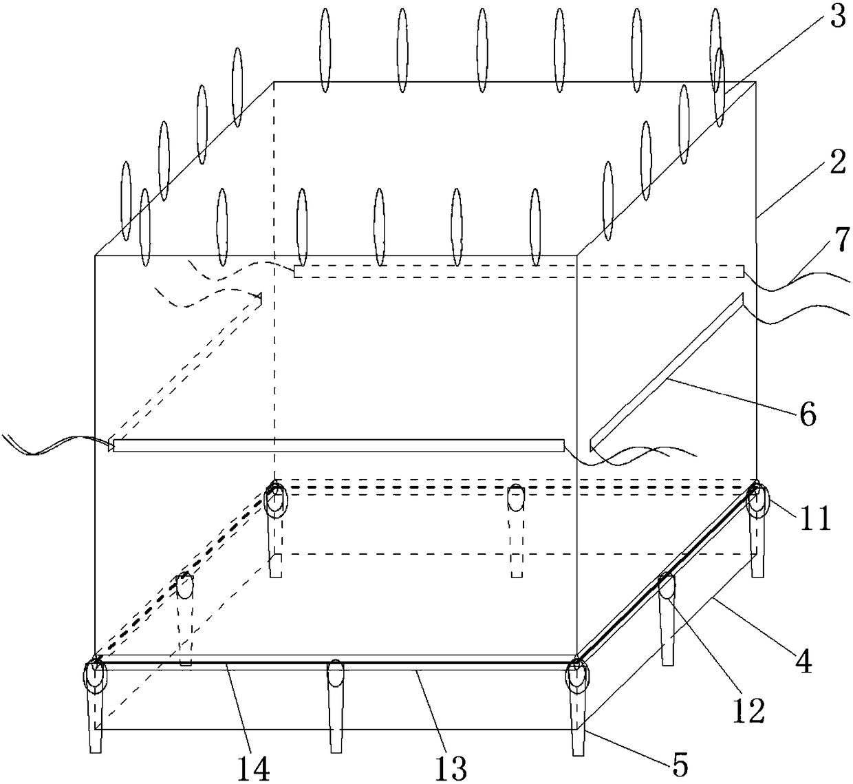 A method for constructing an in-situ water ecological experiment environment