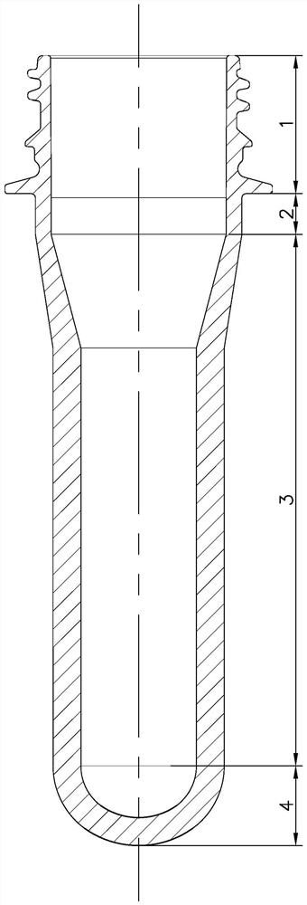 Bottle blank structure beneficial to stretch blow molding