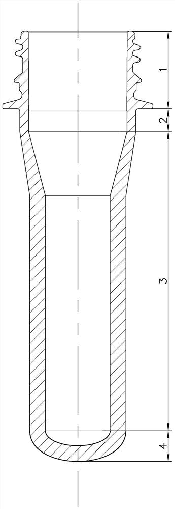 Bottle blank structure beneficial to stretch blow molding