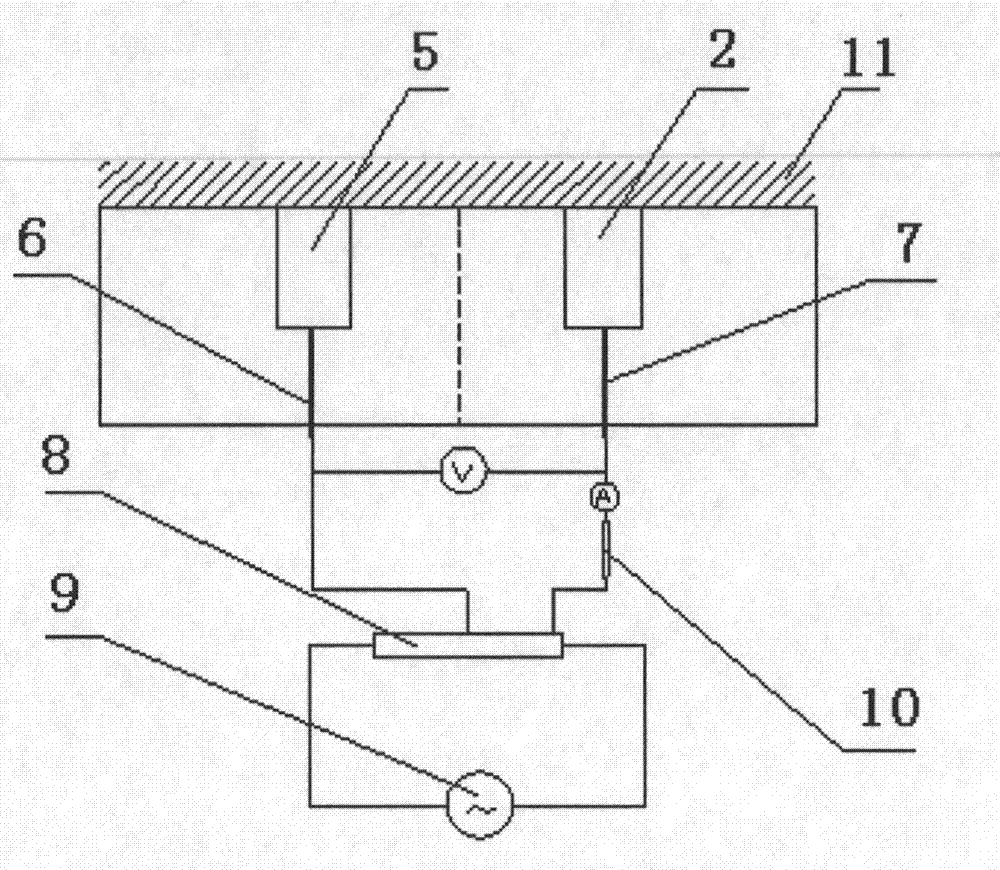 Plasma density measuring equipment of high temperature resistant embedded double-probe type