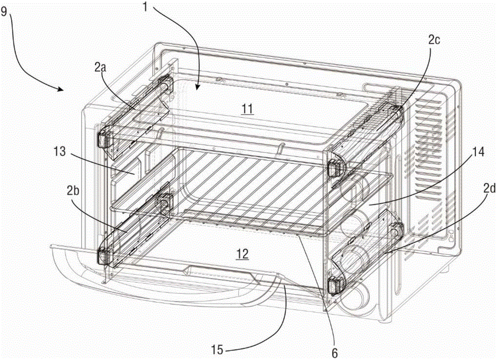 Radiation type electric baking oven